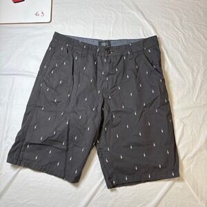 Company 81 Men's Charcoal Gray Lightning Bolt Print Casual Shorts Size 38